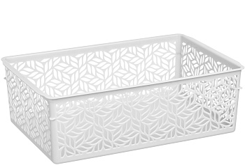 Корзинка универсальная "Линден" 4,3л, 290х190х95мм (белый) 221313329/01