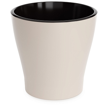 Горшок цветочный "Лея" 17л двойной (с автополивом) (бежевый) М8865