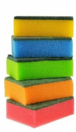 Губки для мытья посуды 5 MAXI ЧИСТЮЛЯ с абразивом 5шт П0302