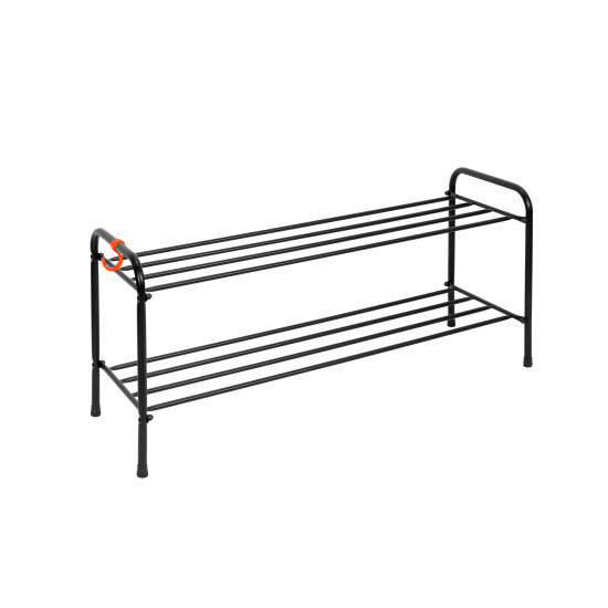 Подставка для обуви "Альфа 32" (Черный)(2-х полочная 80см)