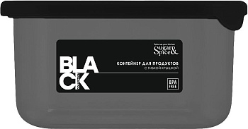 Контейнер для продуктов Sugar&Spice Black квадратный 0,8 л с гибкой крышкой SE168010621