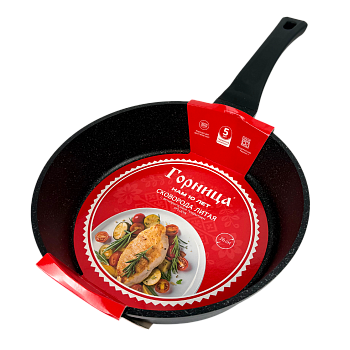 Сковорода 280мм Юбил. индукц. пласт/руч. без кр, Ис8281юб