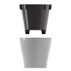 Горшок цветочный "Лея" 4л овальный двойной (с автополивом) (серый) М8591