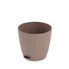 Горшок цв. "Флис" 0,7л с прикорневым поливом (какао) М8427