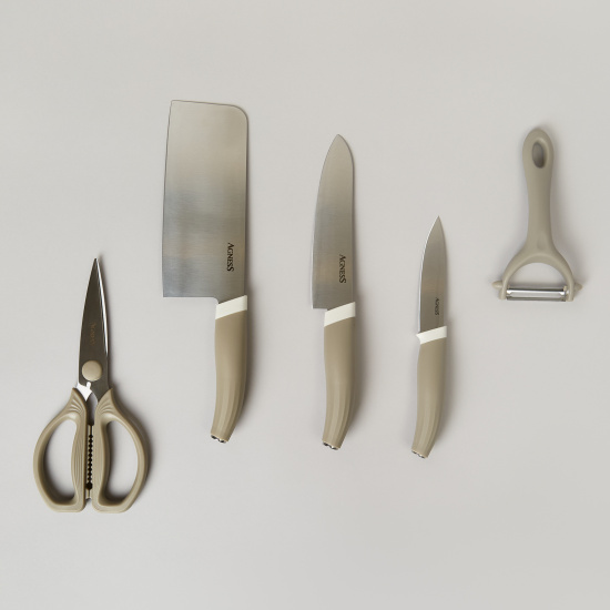 НАБОР КУХОННЫХ ПРЕДМЕТОВ 7ШТ ЦВЕТ СЕРЫЙ (671-030)