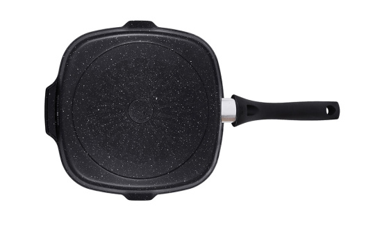Сковорода-гриль квадрат. 280х280мм с ручкой,АП(темный мрамор)линия "Marble Induction" сгкмти280а Сковорода-гриль квадрат. 280х280мм с ручкой,АП(темный мрамор)линия "Marble Induction" сгкмти280а