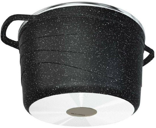 Кастрюля со стекл. крышкой 3л «Neva Granite» NG6630