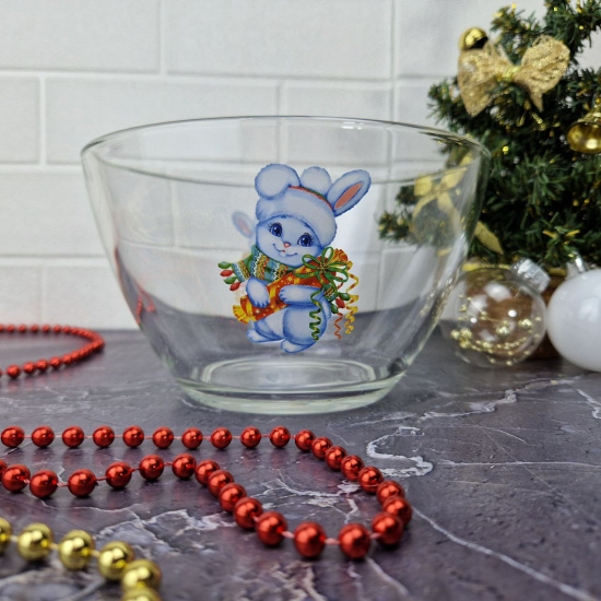 Салатник большой d 19см в упаковке Новогодняя 1329/60