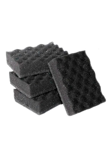 Губка для мытья посуды XL ЧИСТЮЛЮ "4XL ЗАЩИТА МАНИКЮРА" 4шт черные П0324