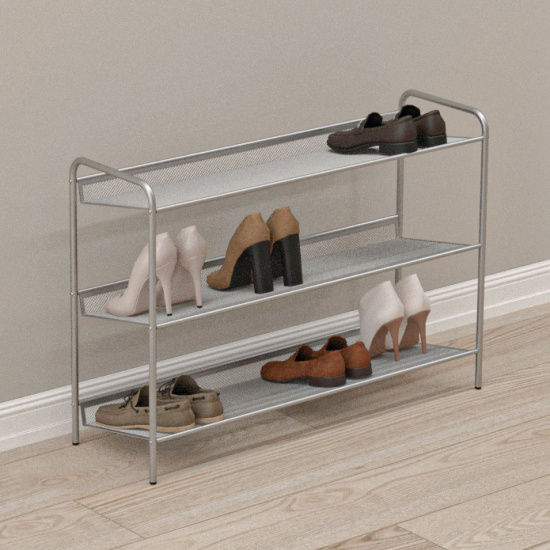 Подставка для обуви 3-х полочная "Женева 33" (графит) 