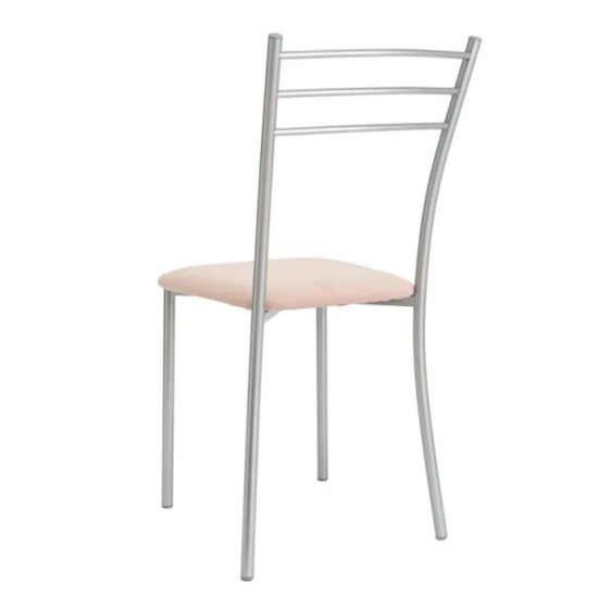 Стул "Хлоя" велюр крем (Ним 02) н.хром