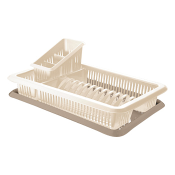 Сушилка для посуды Sugar&Spice 1-ярусная с сушилкой для столовых приборов 48х31х17см шампань SE1562