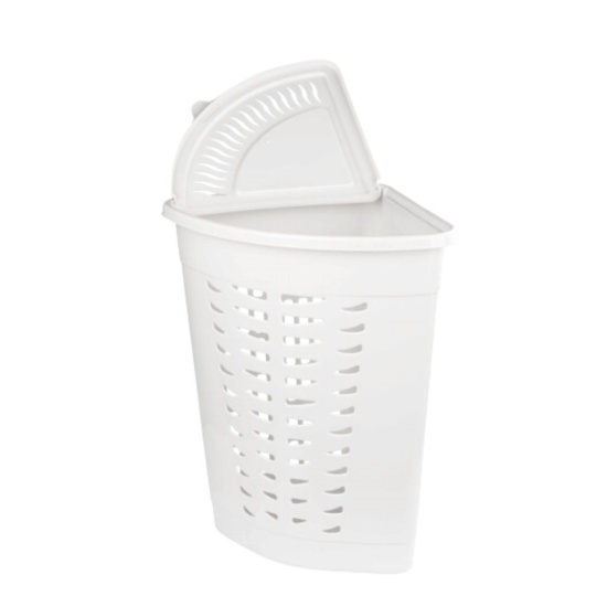 Корзина д/белья 45л угловая (белый) М1546