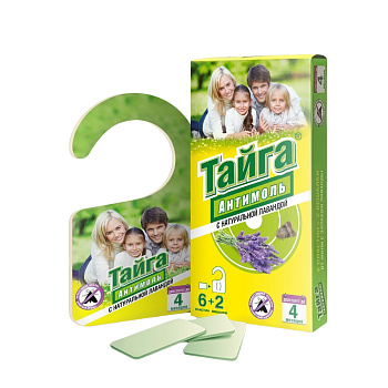 Подвесной блок от моли (2 вешалки+6 пластин) Антимоль Тайга ИН-102