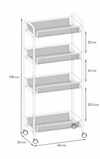 Этажерка "Ладья 24 К" (Графит)
