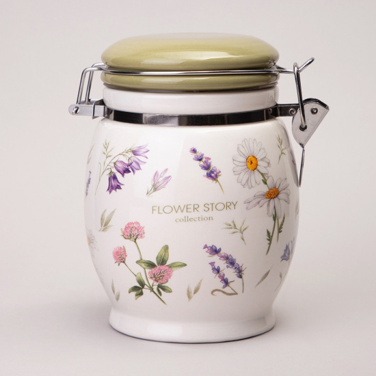 БАНКА AGNESS "FLOWER STORY" 11,5*15 СМ 750 МЛ (КОР=24ШТ.) (358-2181)