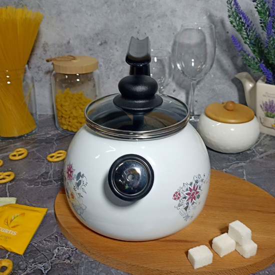Чайник для плиты 2,0л 4с210я Весенний романс белоснежная Чайник для плиты 2,0л 4с210я Весенний романс белоснежная