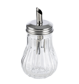 Сахарница 200 мл, DOLCE, стеклянная с дозатором из нерж стали 103762