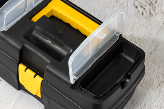 Ящик для инструментов "Mars" 12", 290х170х132мм с органайзером и вставкой (черный) 221401930/01