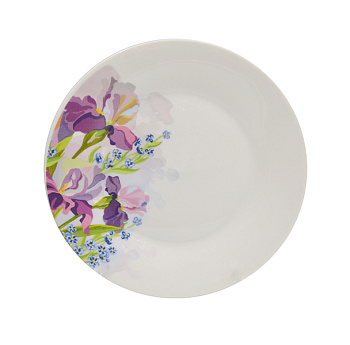 Тарелка мелкая 7 "Ирисы" тгк7-7943 гладкий край 103699