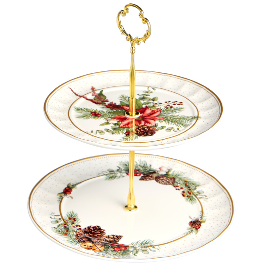 БЛЮДО ДВУХЪЯРУСНОЕ LEFARD "CELEBRATION" 19*23 СМ (КОР=24ШТ) (54-618)