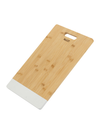 Доска разд.прямоуг. вставка белый мрамор 39.5х26х1,2см Linea Bamboo 93-BM-9-01