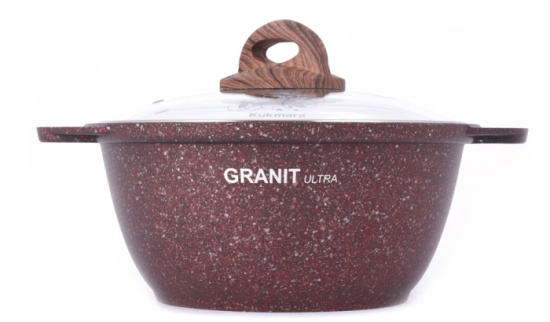 Кастрюля 2,0л со стекл. кр. АП "Granit ultra" (red) кга22а 