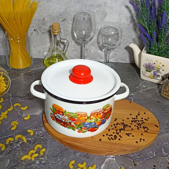 Кастрюля 2,9л цил. белоснеж. Варенье 1с16с/1 Кастрюля 2,9л цил. белоснеж. Варенье 1с16с/1