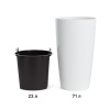 Кашпо "Рондо" 71л (со вставкой 23) (белый) М8877