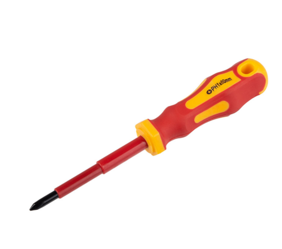 Отвертка Park диэлектрик PH1х8см для работы в установках до 1000V, крестовая 008423