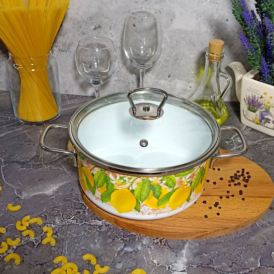 Кастрюля 3.0л цил. Limon 1SB205S белосн.