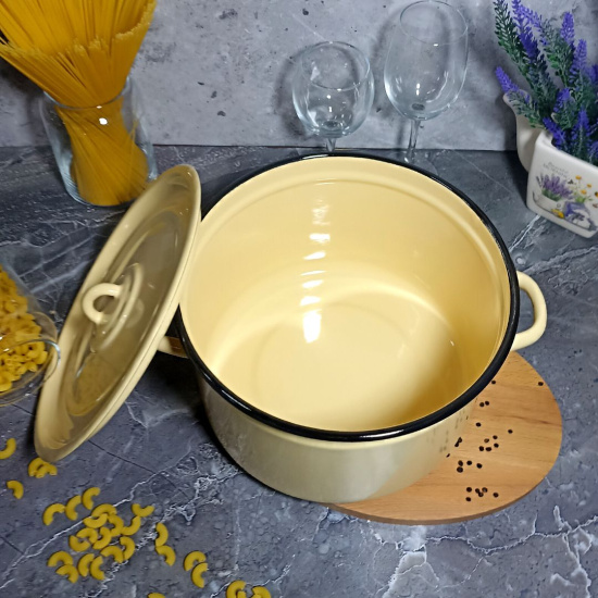 Кастрюля 7,0л 2с18с крем.