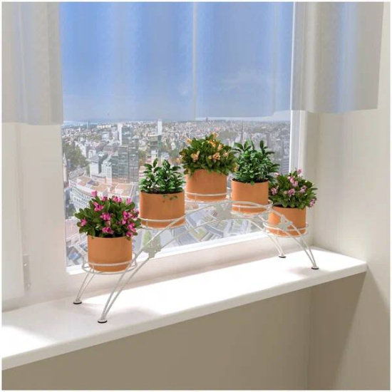 Подставка для цветов напольная "Арка 5" Белый