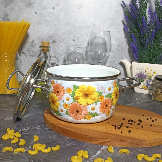 Кастрюля 2,0л сф. Fernanda 1SC165S белосн.