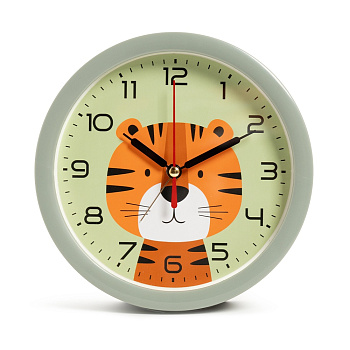 Будильник кварц. 15см корпус оливковый Тигренок В4-054