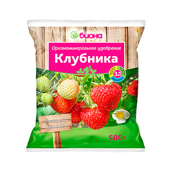 Удобрение органоминеральное 500гр Клубника БИОНА Удобрение органоминеральное 500гр Клубника БИОНА