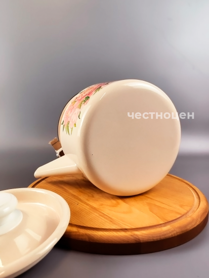 Чайник для плиты 2,0 литра С-2710П2/4ЖмРч (Букет пионов)