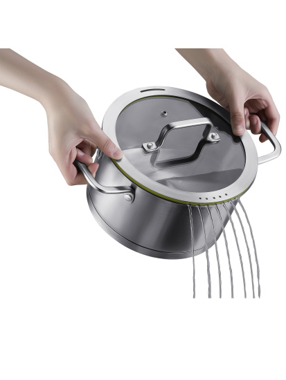 Кастрюля со стек. кр. 1,8л; 16х9 см Linea PALERMO 77-0216