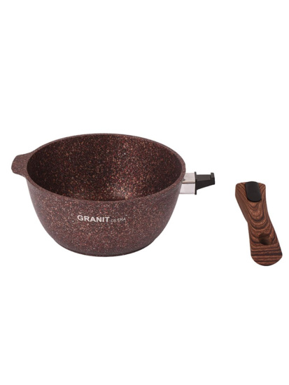 Ковш 2,2л со съемной ручкой, стекл крышка, АП линия Granit Ultra (red) кга0225а Ковш 2,2л со съемной ручкой, стекл крышка, АП линия Granit Ultra (red) кга0225а