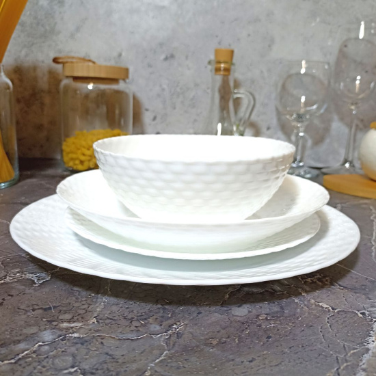 Тарелка плоская 19см ст/керамика OLS-BZP75-W