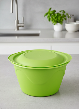 Миска "Чезаре" 3,0л с крышкой оливковая С443ОЛВ