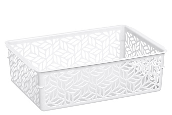 Корзинка универсальная "Линден" 2л, 230х160х70мм (белый) 221313129/01