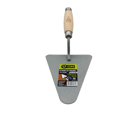 Кельма бетонщика (треугольник), пор. покраска, УСИЛЕННАЯ дер. ручка,, 330 х 150мм 02-14-103