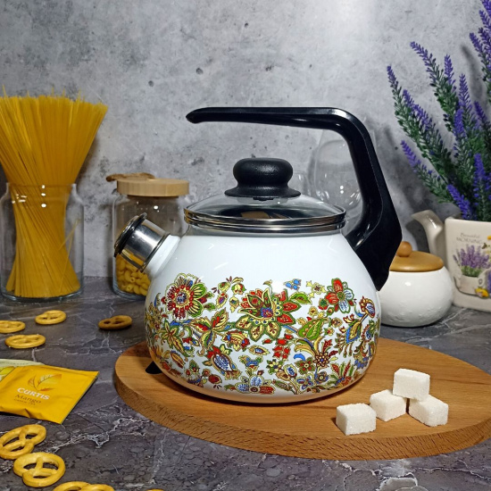 Чайник для плиты 2,0л 1RA12 белосн. со св. Imperio  Чайник для плиты 2,0л 1RA12 белосн. со св. Imperio