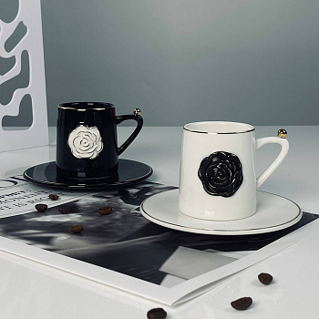 Кофейный набор 4пр. 95мл в под.уп.(х24)Фарфор 133-462