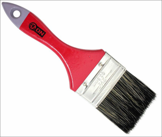 Кисть малярная плоская "Микс" смеш. щетина 2,5" (63мм) дер.ручка ON 02-01-925