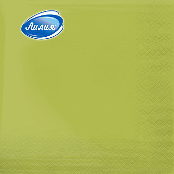 Салфетки Лилия 33*33 Салатовый 2сл 20л 15 в тр. уп. 0773