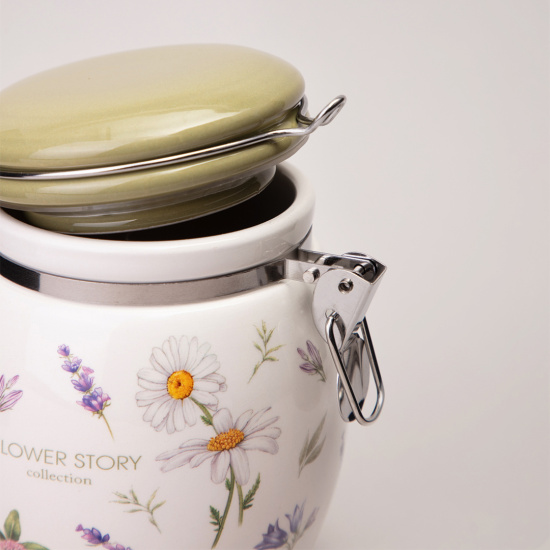 БАНКА AGNESS "FLOWER STORY" 11,5*15 СМ 750 МЛ (КОР=24ШТ.) (358-2181)