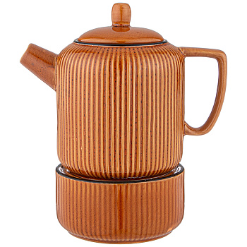 ЧАЙНИК 900 МЛ КОЛЛЕКЦИЯ "АРТ-ДЕКО" С ПОДСТАВКОЙ ДЛЯ ПОДОГРЕВА (155-776)