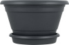 Горшок для цветов с поддоном InGreen ATHENA 0,5л, вулканический серый IG147011026